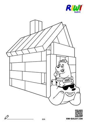 Coloring page Bear Worlds no. 3 – printable coloring sheet