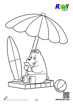 Coloring page Bear Worlds no. 14 – printable coloring sheet
