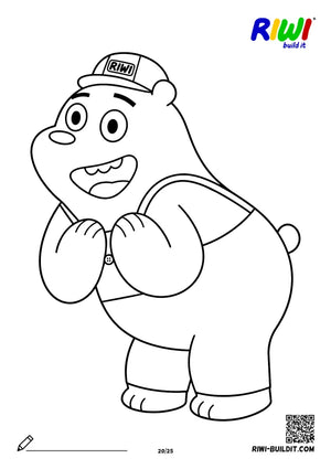 Coloring page Bear Worlds no. 20 – printable coloring sheet