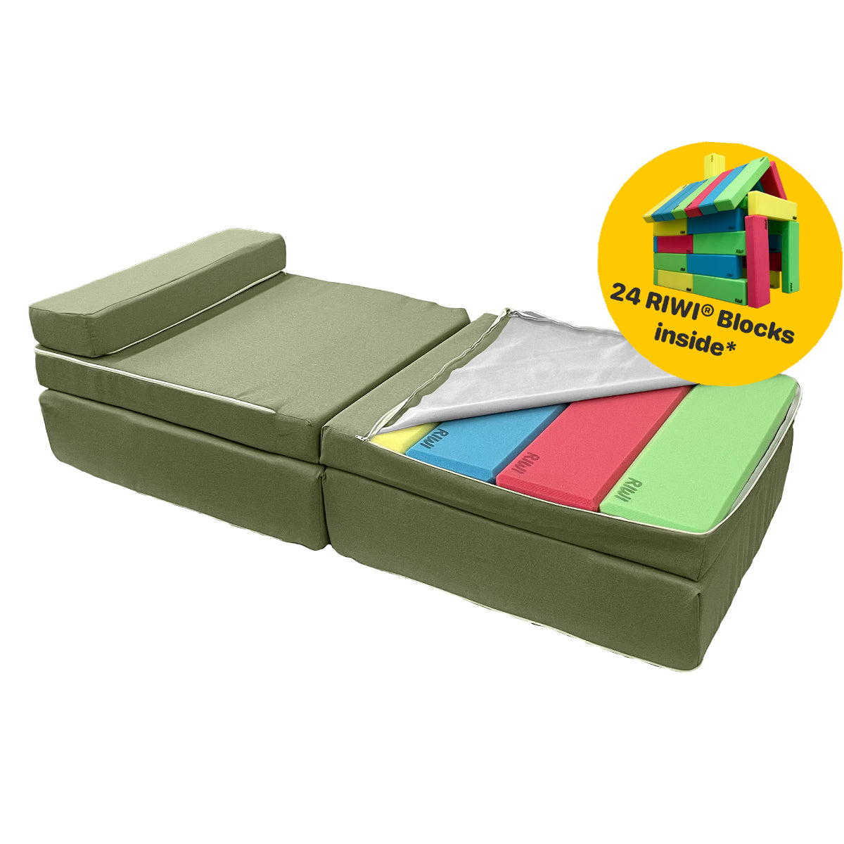 RIWI play couch building blocks inside playgroups kindergarten soft foam blocks xxl
