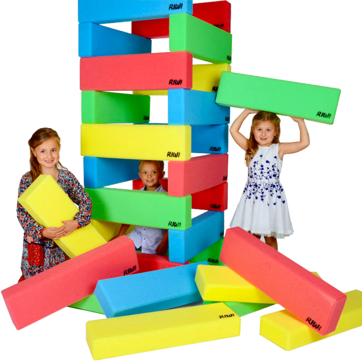 RIWI building blocks big tower soft foam blocks xxl giant bricks for kids creative play